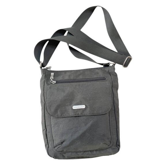 Baggallini Pocket Town Bag Crossbody Pewter Bag - Picture 1 of 10